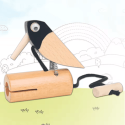 orff woodpecker sound effect toy montessori early learning musical instrument