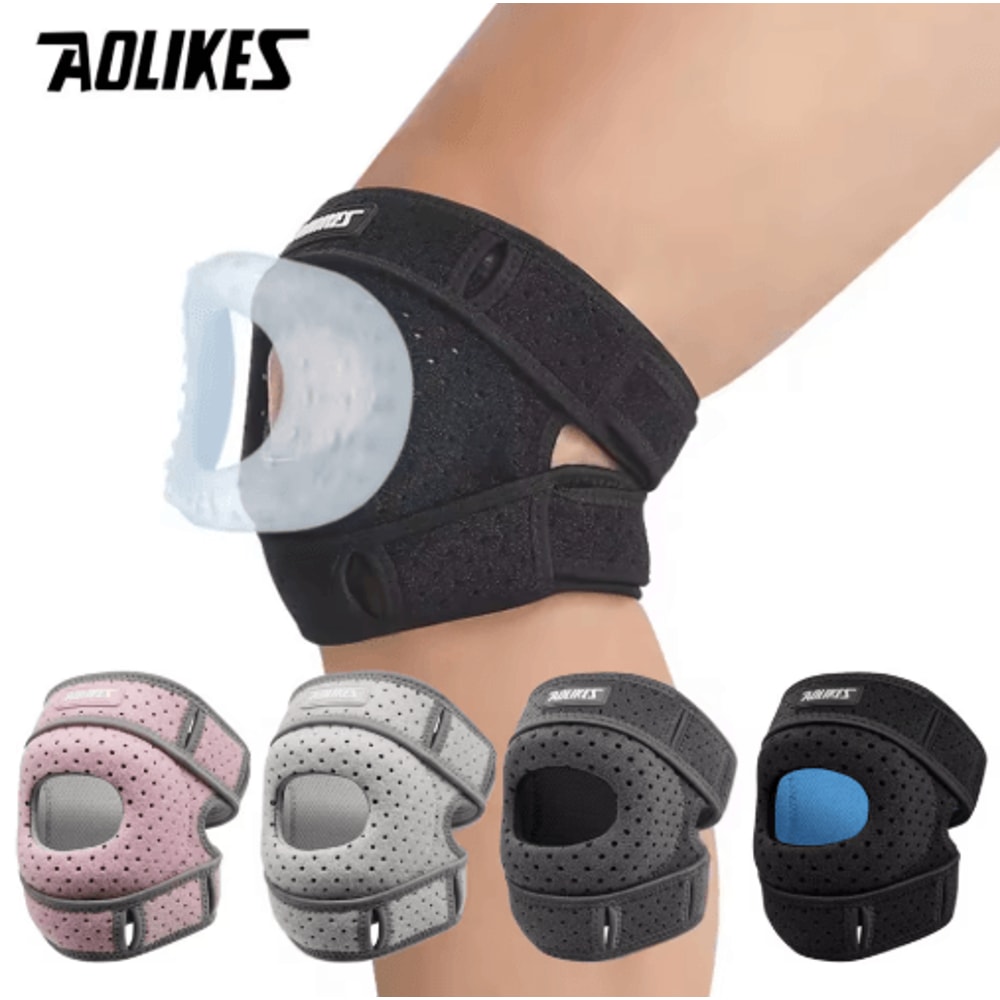 AOLIKES Patella Knee Brace Strap Gel Pad Patellar Tendon Support 0