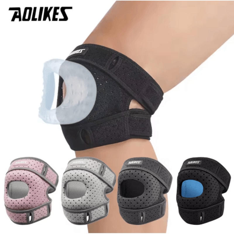 AOLIKES Patella Knee Brace Strap Gel Pad Patellar Tendon Support 0