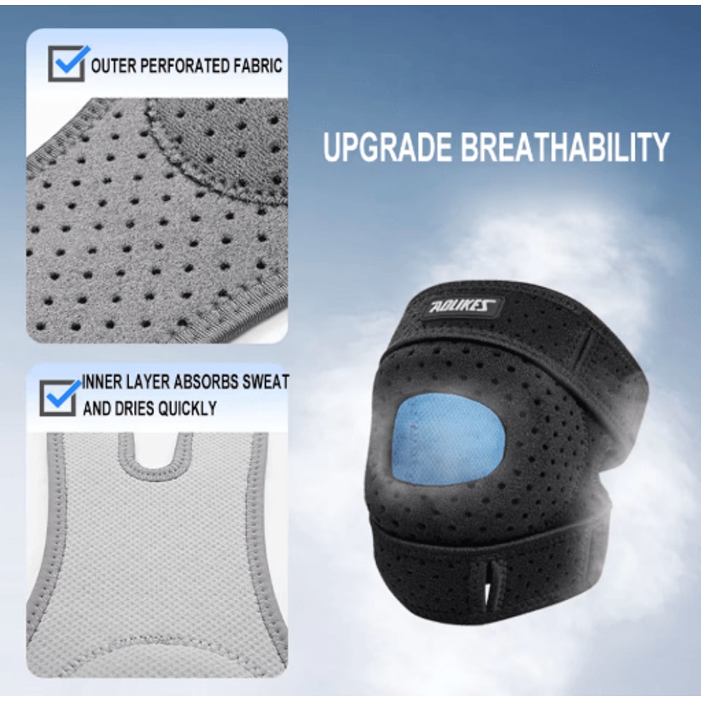 AOLIKES Patella Knee Brace Strap Gel Pad Patellar Tendon Support 9