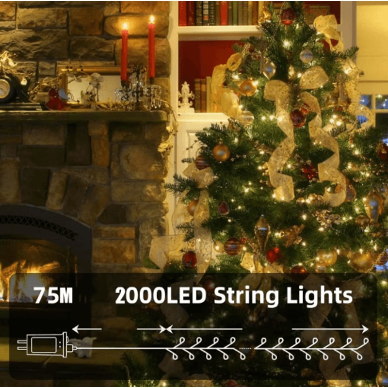 Outdoor Remote Control Copper Wire String Lights Starry Sky Decorative LED Lights 4