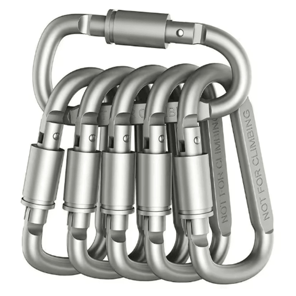 46PCS Aluminum Carabiner Keychain Clips Tactical EDC Camping Hooks 1