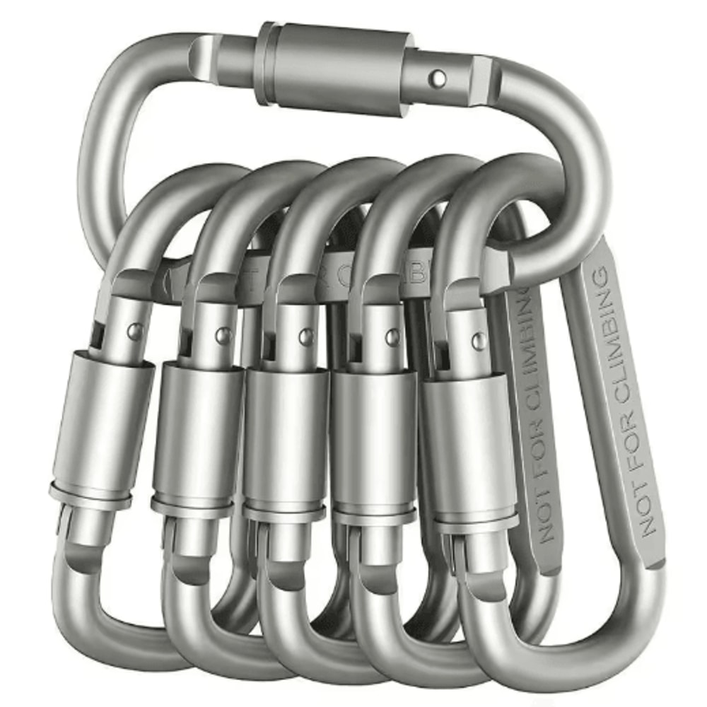 46PCS Aluminum Carabiner Keychain Clips Tactical EDC Camping Hooks 9