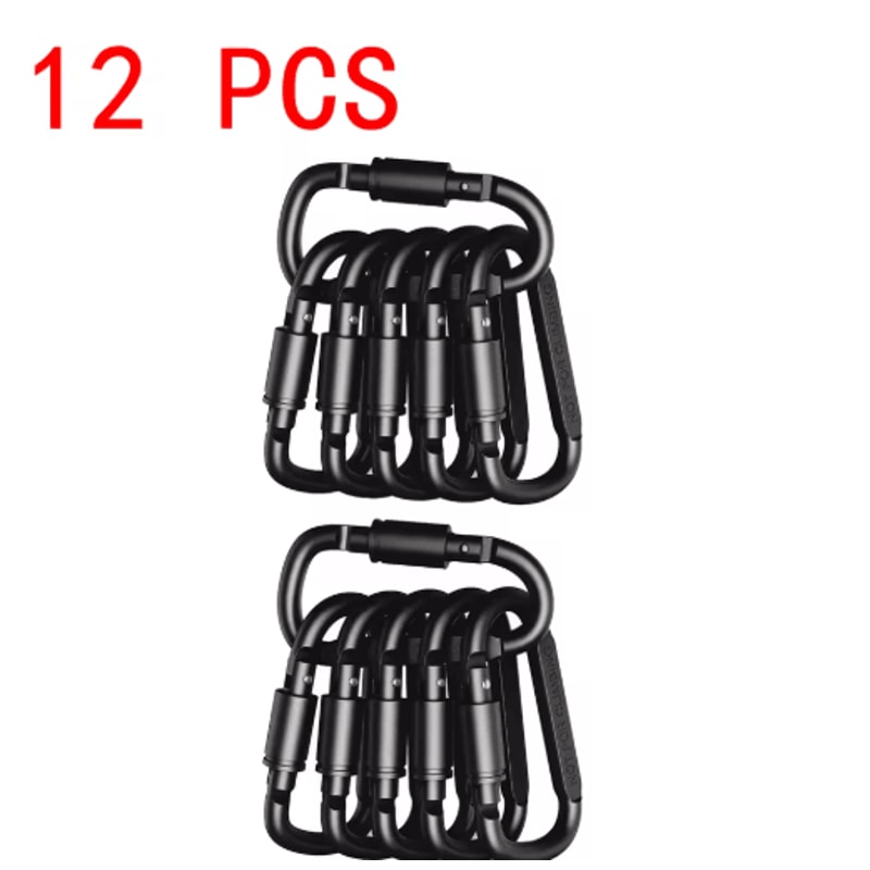 46PCS Aluminum Carabiner Keychain Clips Tactical EDC Camping Hooks 5