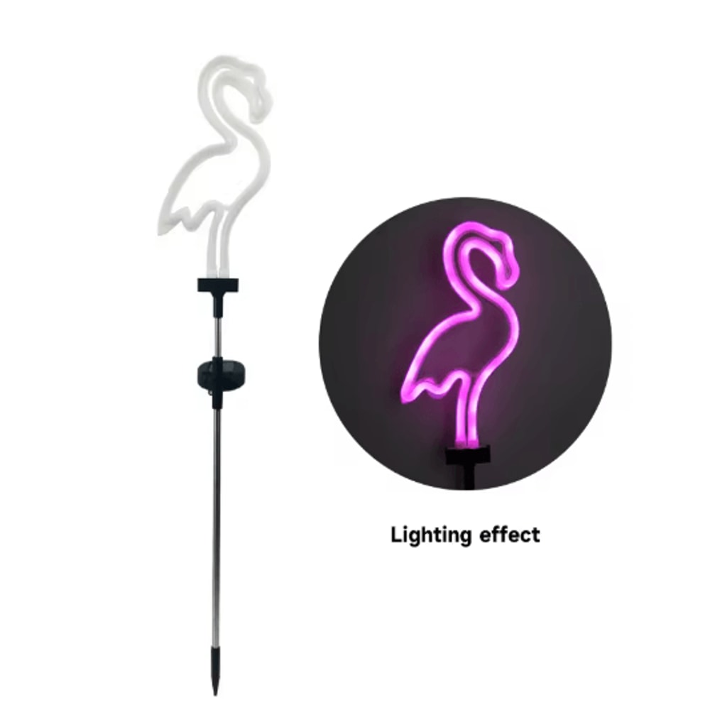 Solar Flamingo Garden Light Waterproof LED Stake Pathway Decor 2