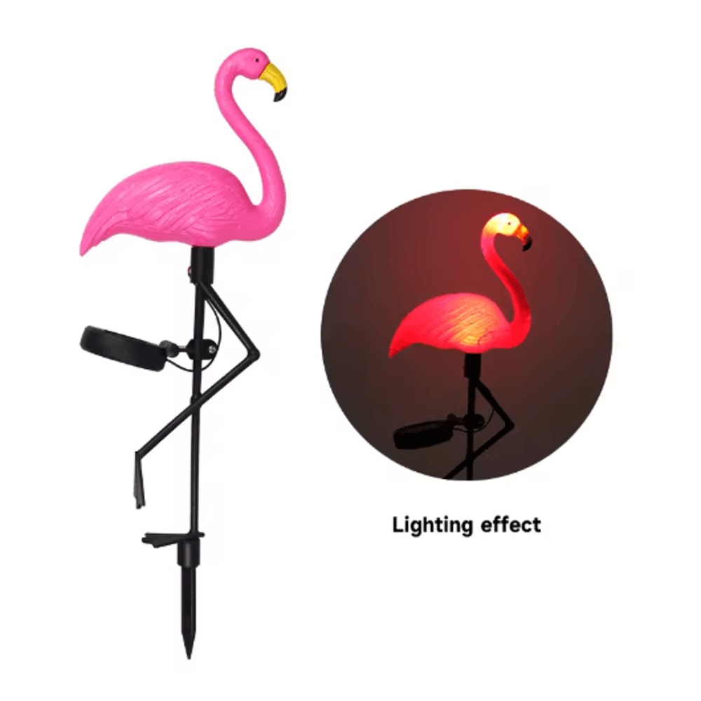 Solar Flamingo Garden Light Waterproof LED Stake Pathway Decor 3