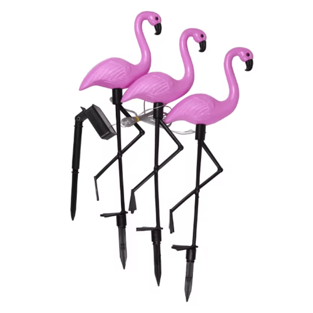 Solar Flamingo Garden Light Waterproof LED Stake Pathway Decor 4