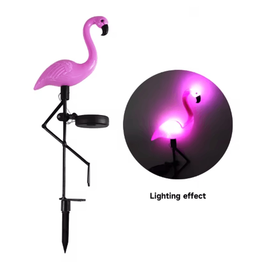 Solar Flamingo Garden Light Waterproof LED Stake Pathway Decor 5