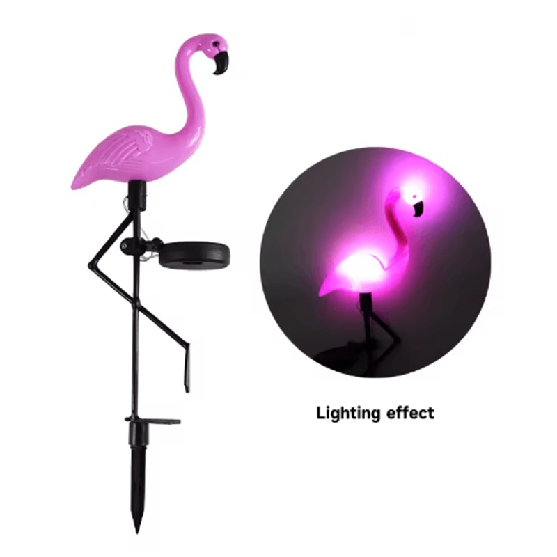 Solar Flamingo Garden Light Waterproof LED Stake Pathway Decor 5
