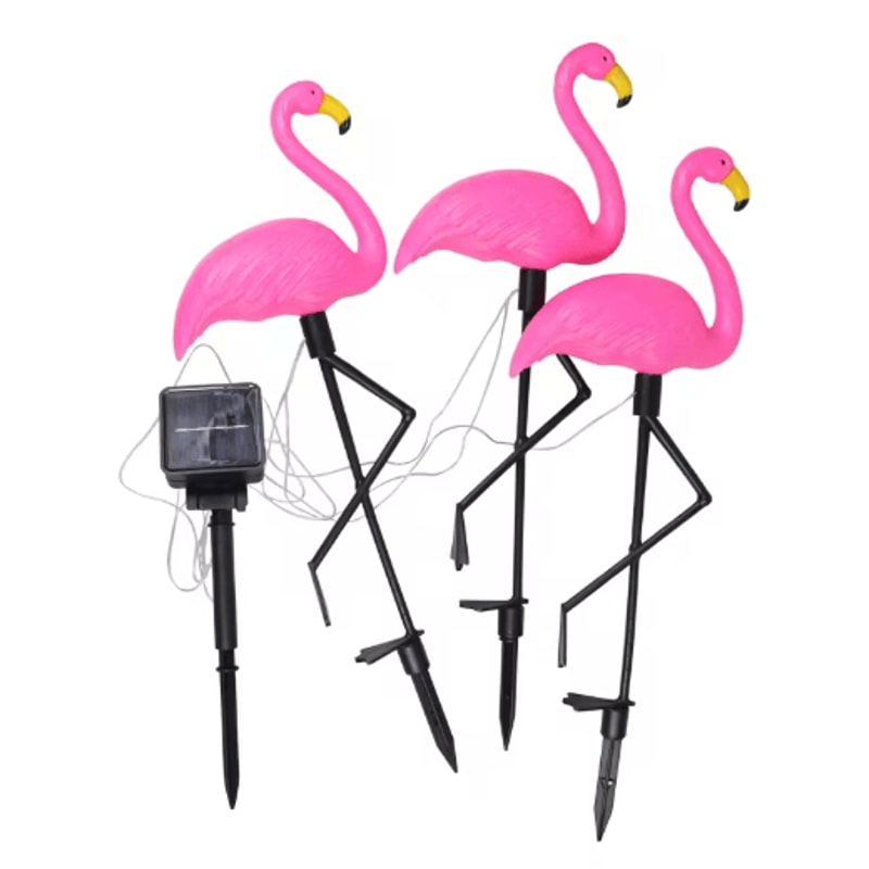 Solar Flamingo Garden Light Waterproof LED Stake Pathway Decor 6