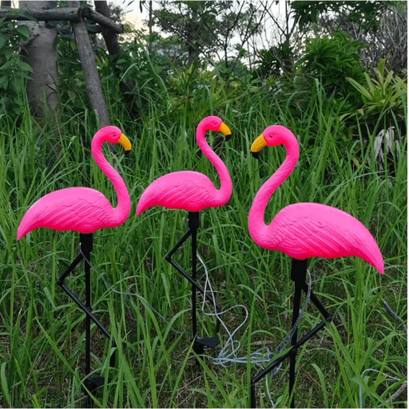 Solar Flamingo Garden Light Waterproof LED Stake Pathway Decor 9