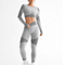 2Piece Seamless Womens Yoga Running Set Breathable Fitness Suit 1