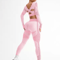 2Piece Seamless Womens Yoga Running Set Breathable Fitness Suit 3