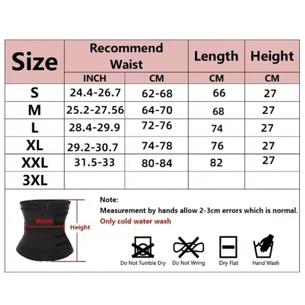 Waist Trainer Sweat Belt Slimming Workout Body Shaper Cincher 3