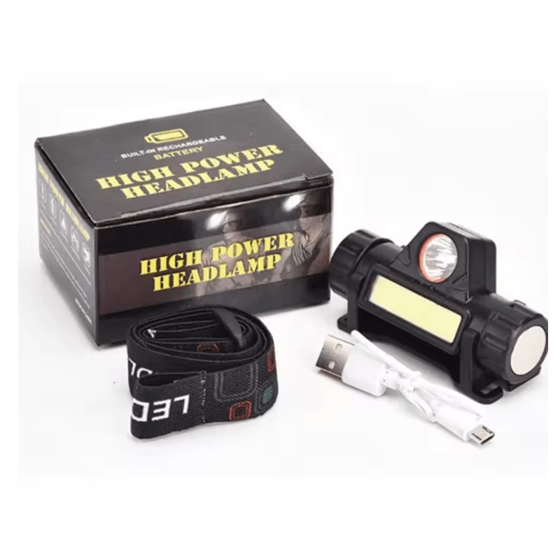 Rechargeable COB LED Headlamp Magnetic Waterproof USB Head Torch 1