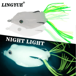 glow soft frog fishing lure 5.5cm topwater frog bait with treble hooks