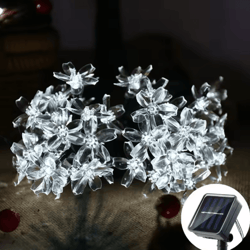 solar sakura cherry blossom string lights outdoor fairy garden decor