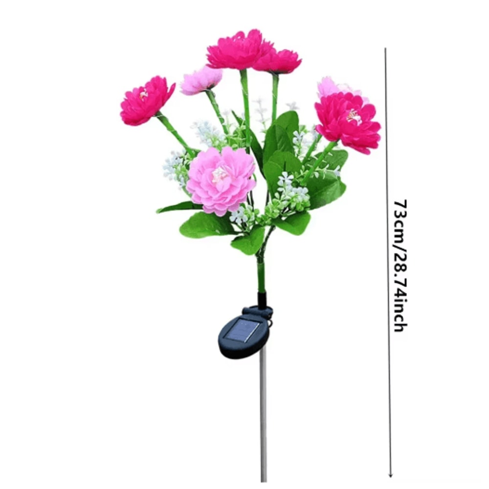 Solar Snow Lotus Flower Garden Lights Waterproof Outdoor Lawn Decor 6