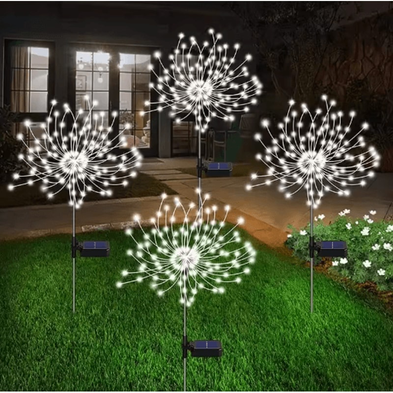 Solar LED Firework Fairy Lights Waterproof Garden Sparkler Decor 2