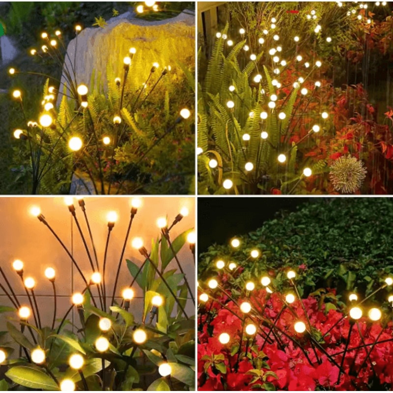 Upgraded Solar Firefly Garden Lights Waterproof Swaying Outdoor Decor 3