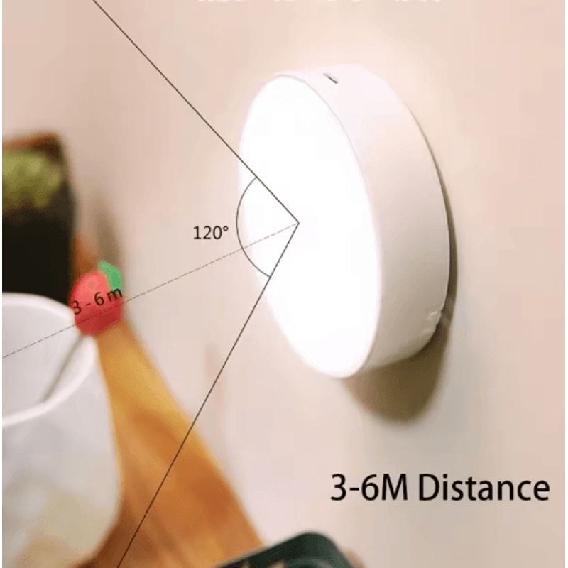 Smart Motion Sensor LED Night Light USB Rechargeable Magnetic Wall Lamp 3