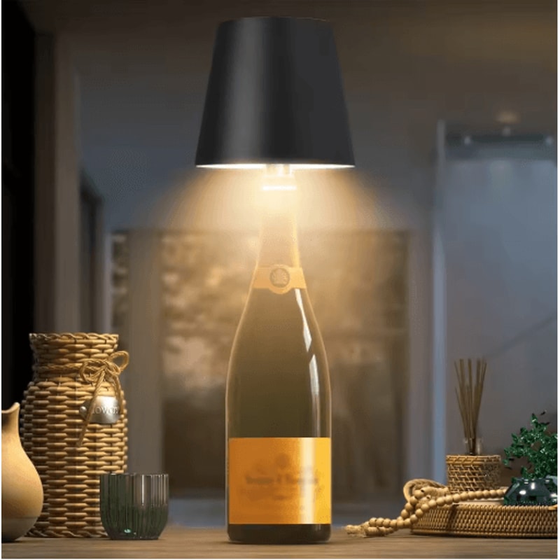 Wireless LED Bottle Table Lamp Touch Control Rechargeable Bar Light 10