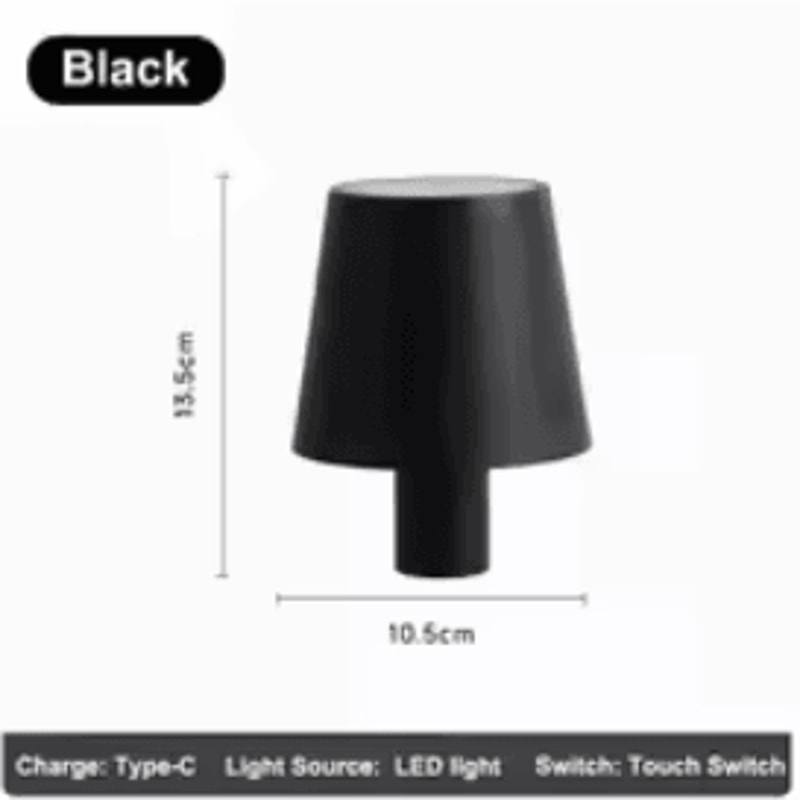 Wireless LED Bottle Table Lamp Touch Control Rechargeable Bar Light 7