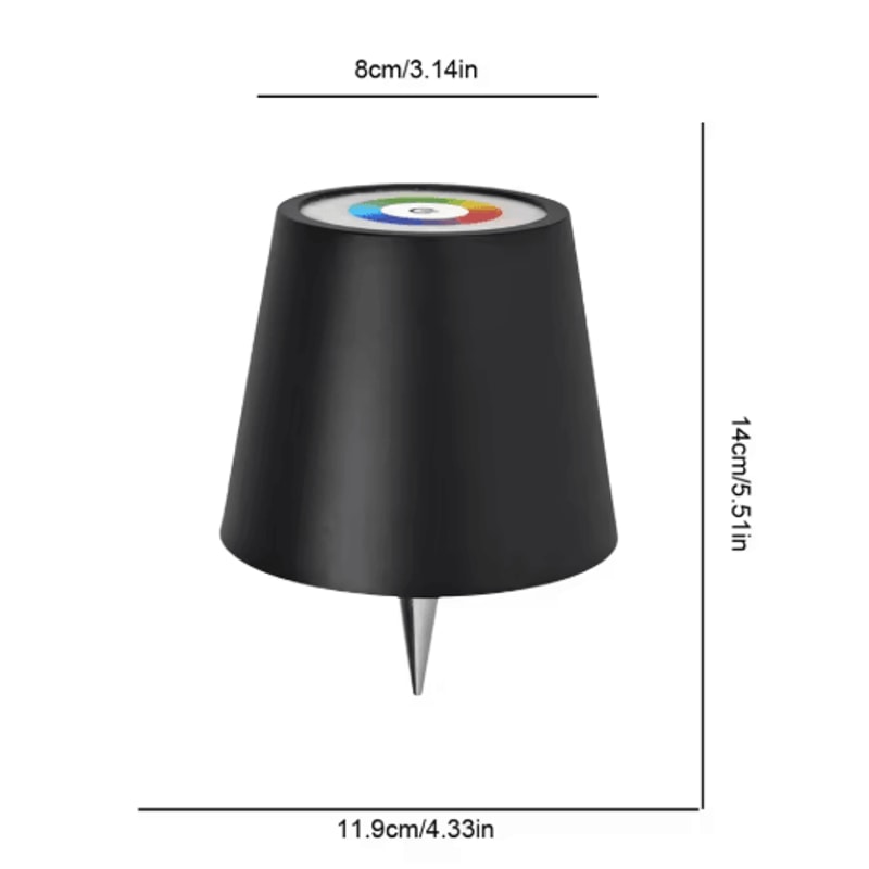 Wireless LED Bottle Table Lamp Touch Control Rechargeable Bar Light 9