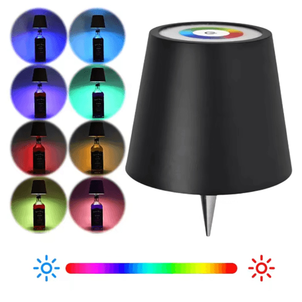 Wireless LED Bottle Table Lamp Touch Control Rechargeable Bar Light 12