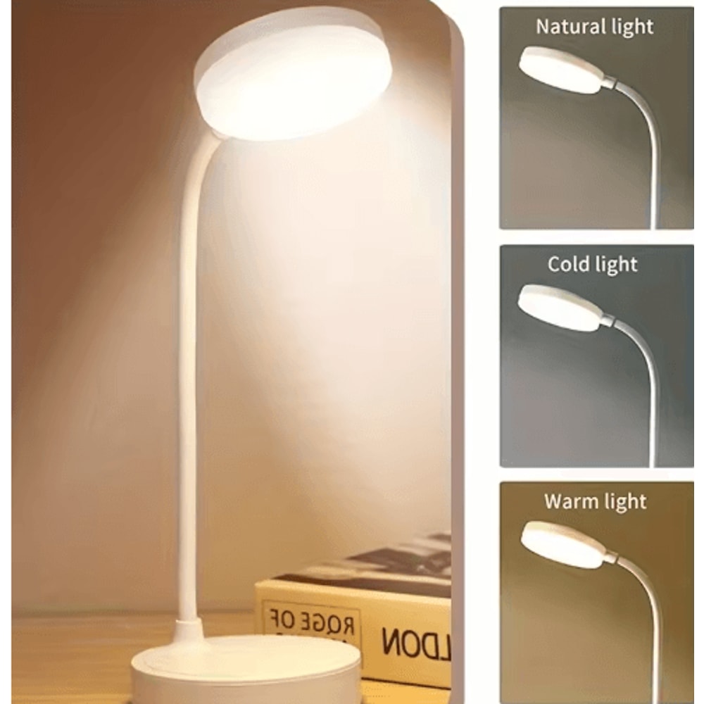 3Level Dimmable Wireless LED Table Lamp Touch Control USB Rechargeable Desk Light 5