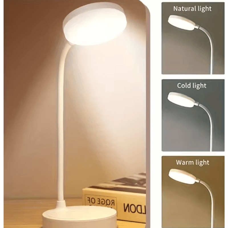 3Level Dimmable Wireless LED Table Lamp Touch Control USB Rechargeable Desk Light 5