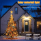Solar Star Waterfall String Lights 8 Mode Christmas Tree Fairy Lights 7
