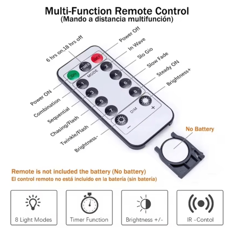 LED Curtain Fairy Lights With Remote Festoon Garland Party Decor 4