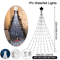 Pentagram Star Waterfall String Lights Waterproof LED Christmas Fairy Lights 4