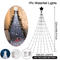 Pentagram Star Waterfall String Lights Waterproof LED Christmas Fairy Lights 4