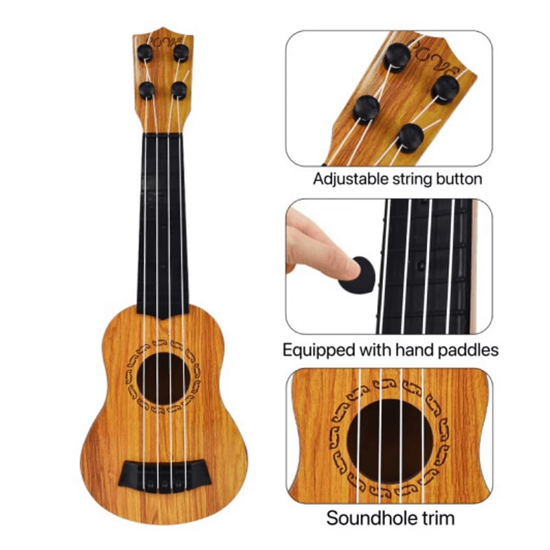 Kids Mini Guitar Toy 35cm UkuleleStyle Musical Learning Instrument 5