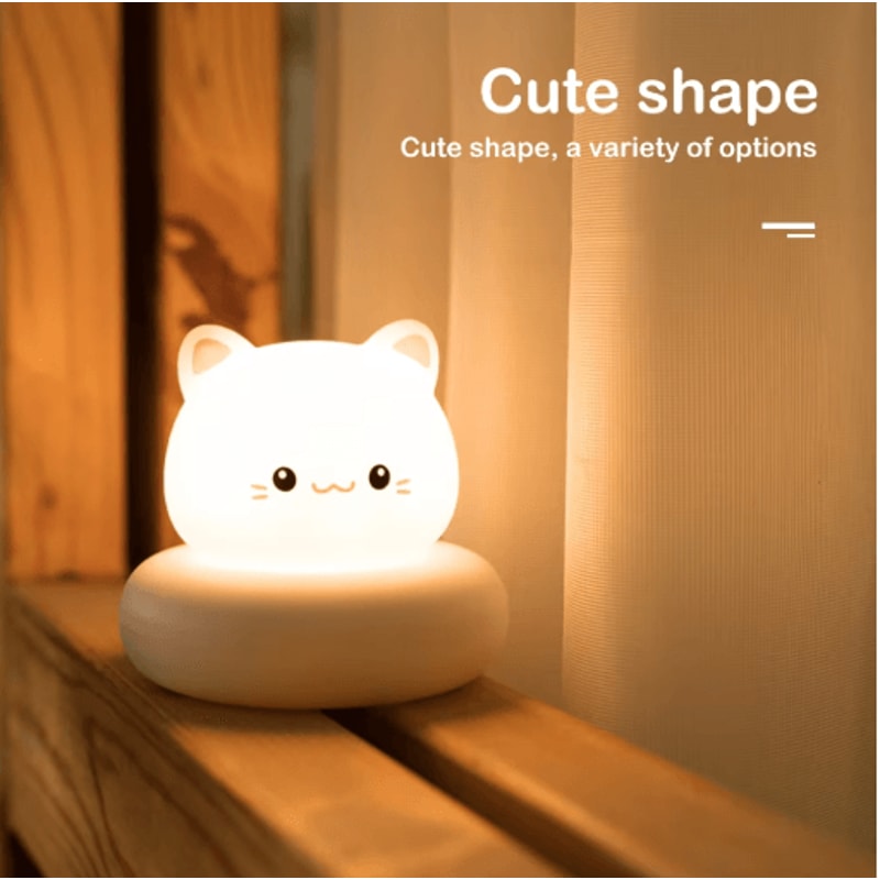 Cute Animal Touch Night Light 3 Level Dimmable Kids Nursery Lamp 7