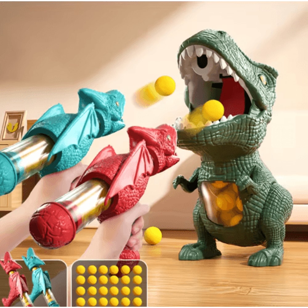 TRex Dinosaur Ball Shooting Toy Interactive Kids Soft Bullet Blaster 3