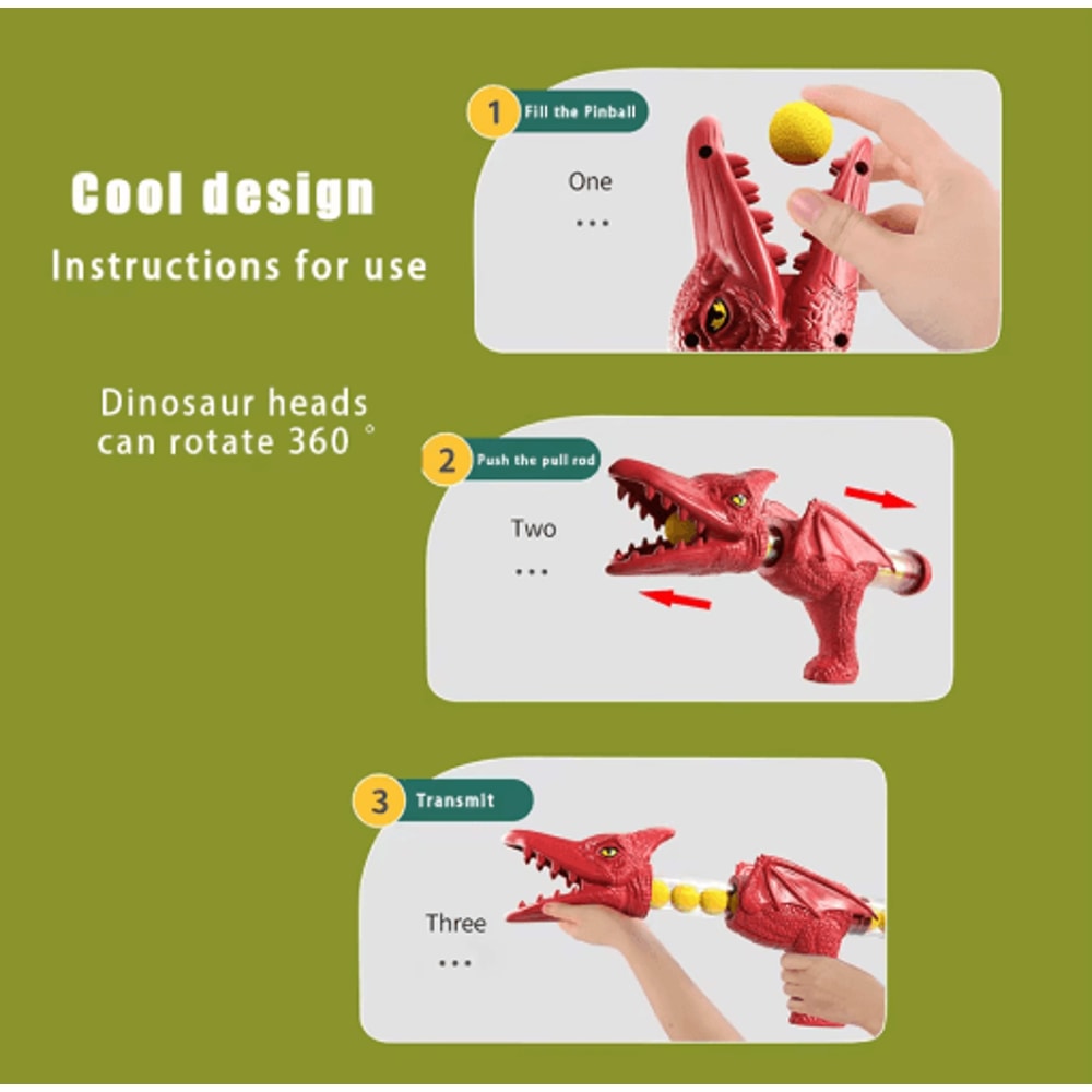 TRex Dinosaur Ball Shooting Toy Interactive Kids Soft Bullet Blaster 4
