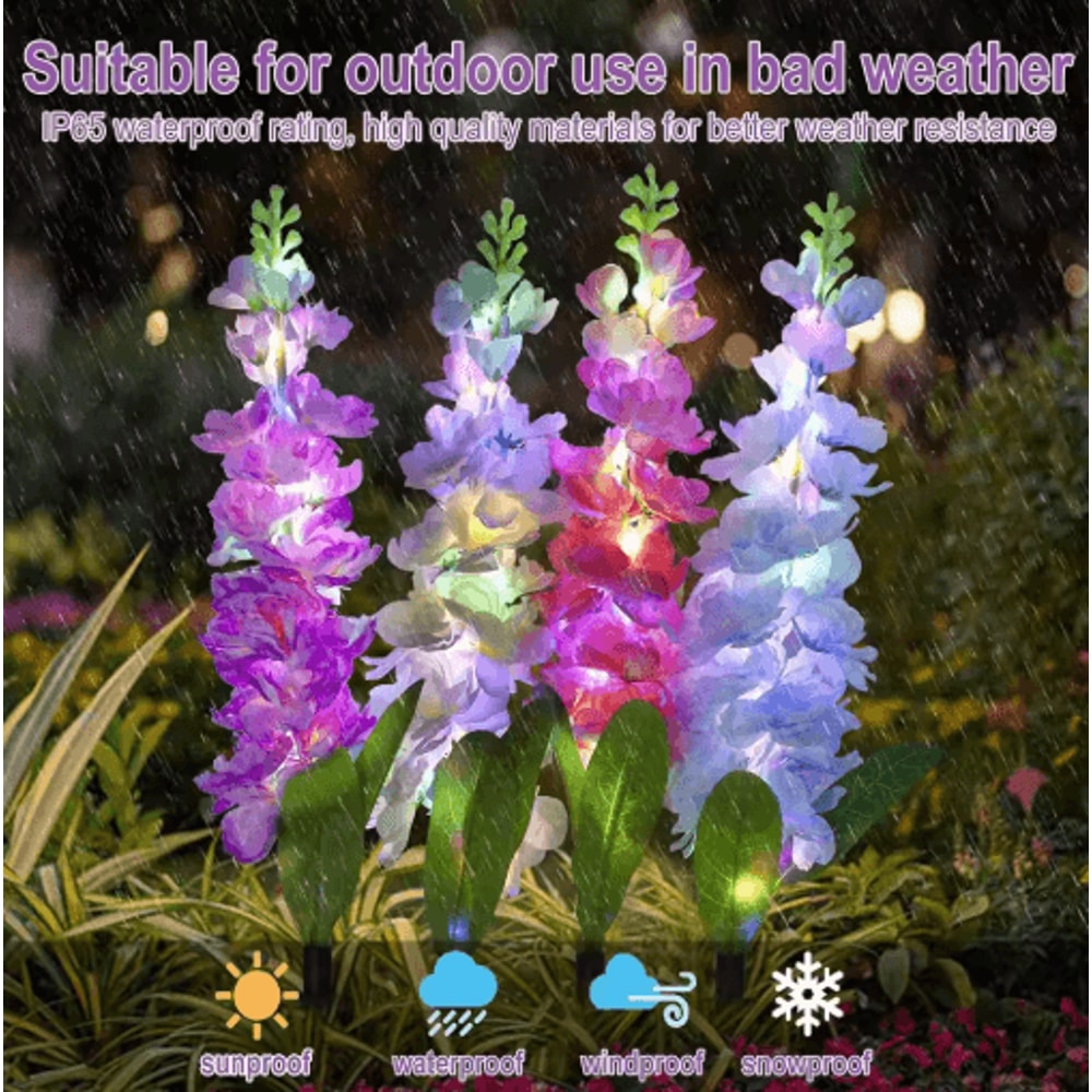 SunBloom Solar Flower Garden Lights Waterproof Decorative Lights For Patio Lawn Yard 1