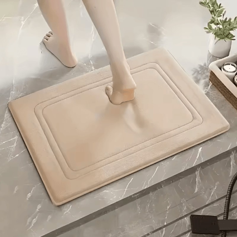 ComfortBloom Memory Foam Bath Mat Absorbent Floral NonSlip Kitchen Bathroom Rug 2