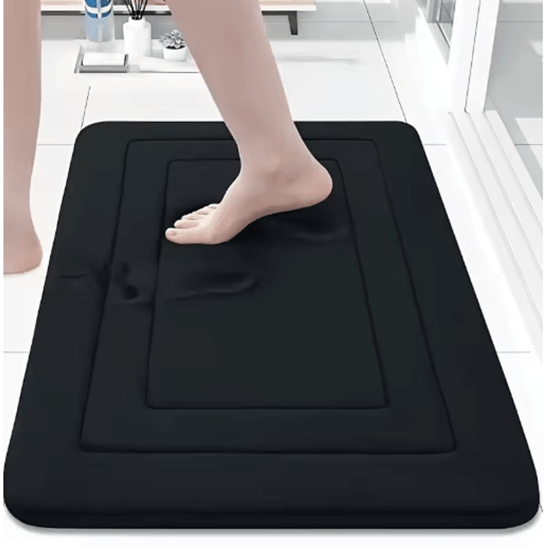 ComfortBloom Memory Foam Bath Mat Absorbent Floral NonSlip Kitchen Bathroom Rug 4