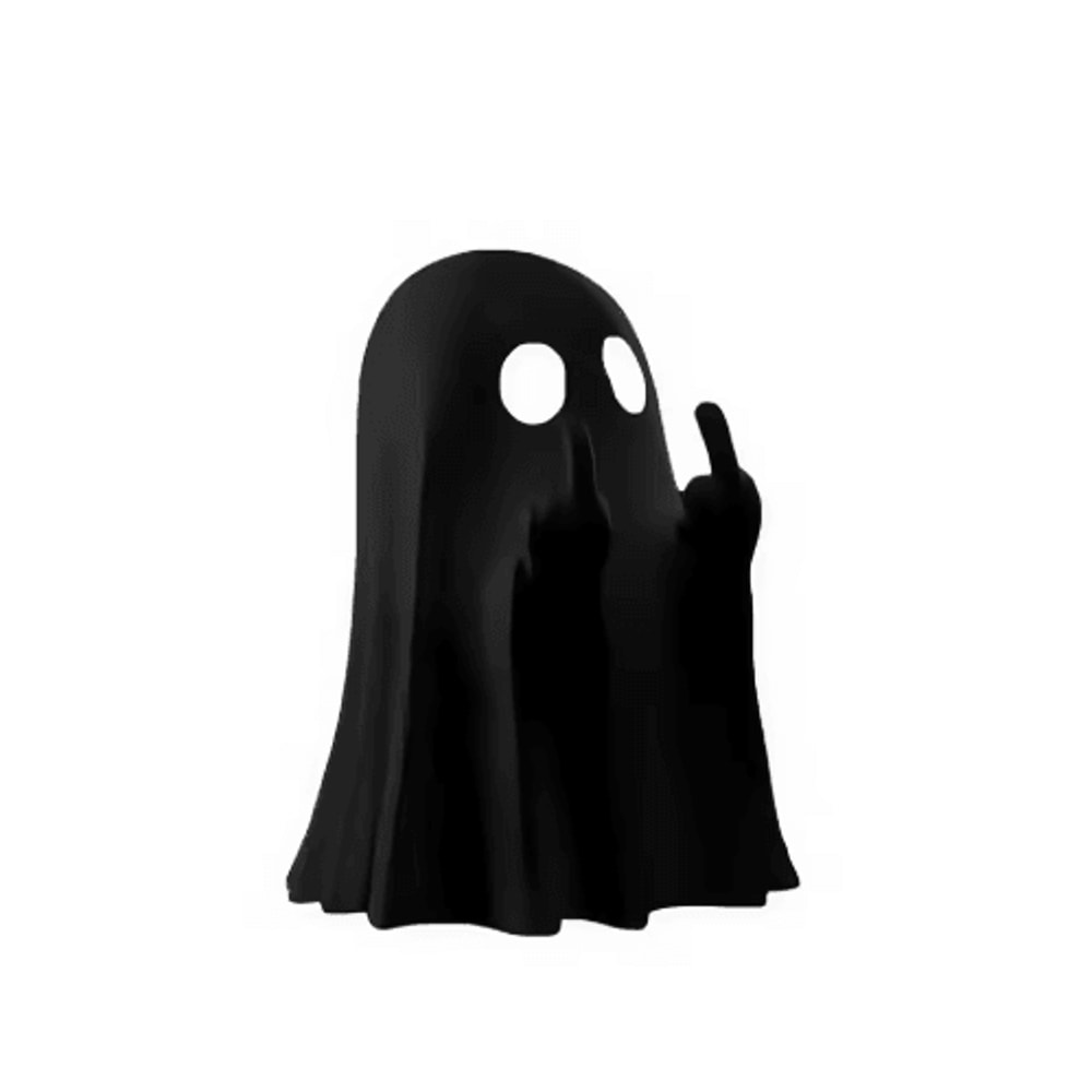 SpookySass Middle Finger Ghost Statue Cute Halloween Ghost Decor For Desk Table 1