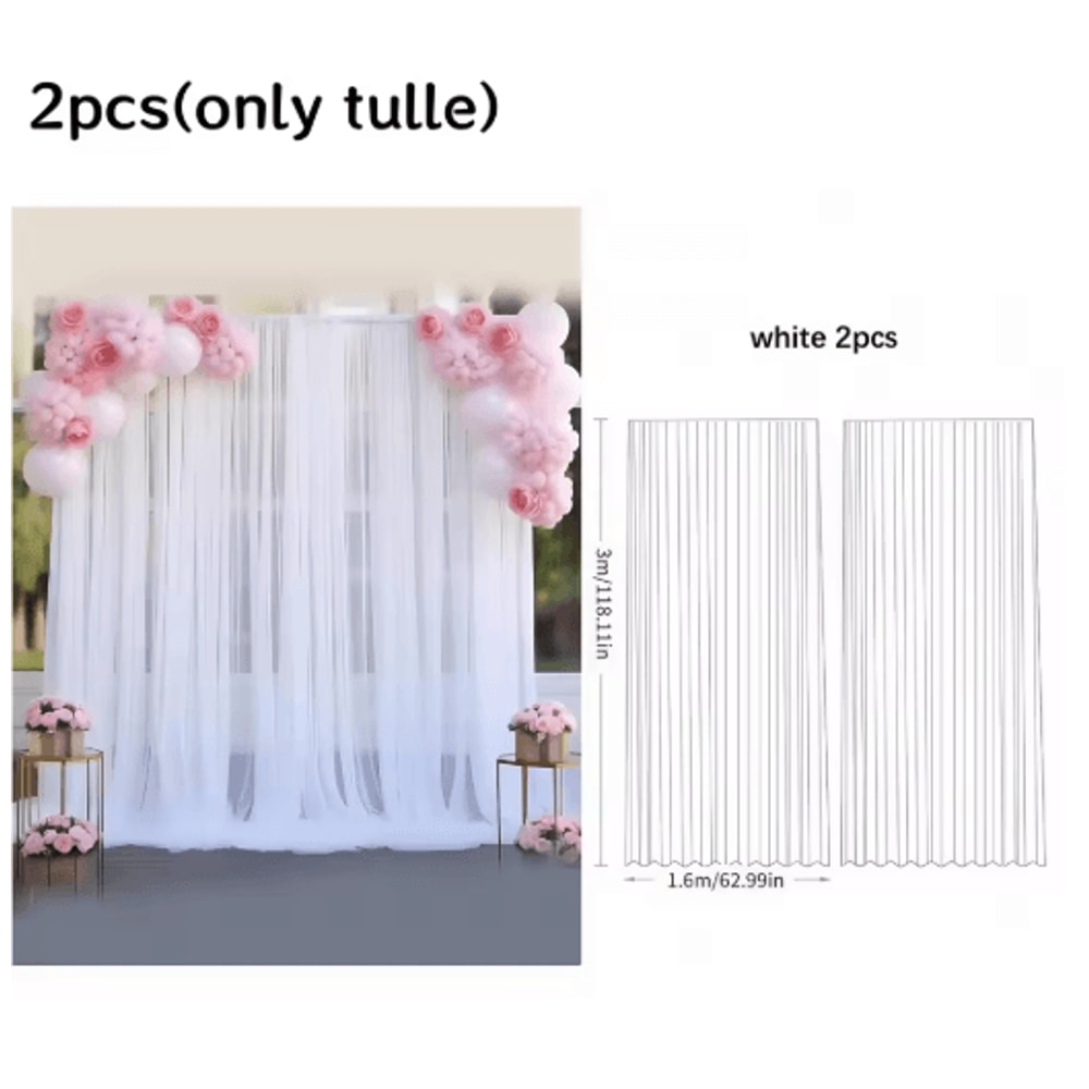 Dream Drape 3x3m Tulle Backdrop Curtains Elegant Wedding And Party Photography Backdrop With Option 1