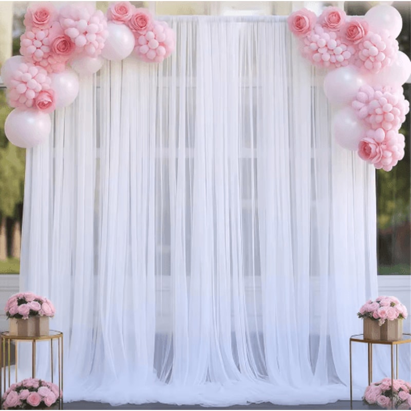 Dream Drape 3x3m Tulle Backdrop Curtains Elegant Wedding And Party Photography Backdrop With Option 4