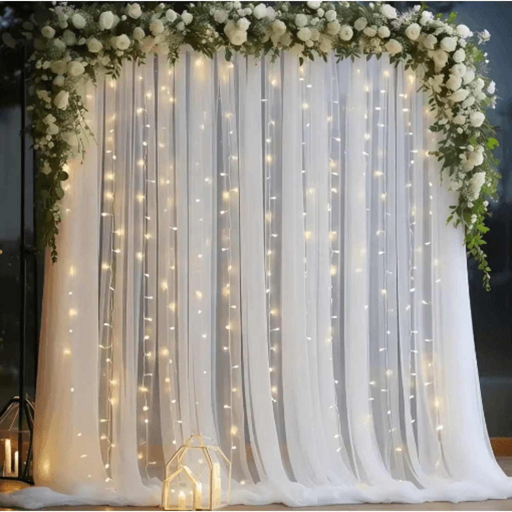 Dream Drape 3x3m Tulle Backdrop Curtains Elegant Wedding And Party Photography Backdrop With Option 0