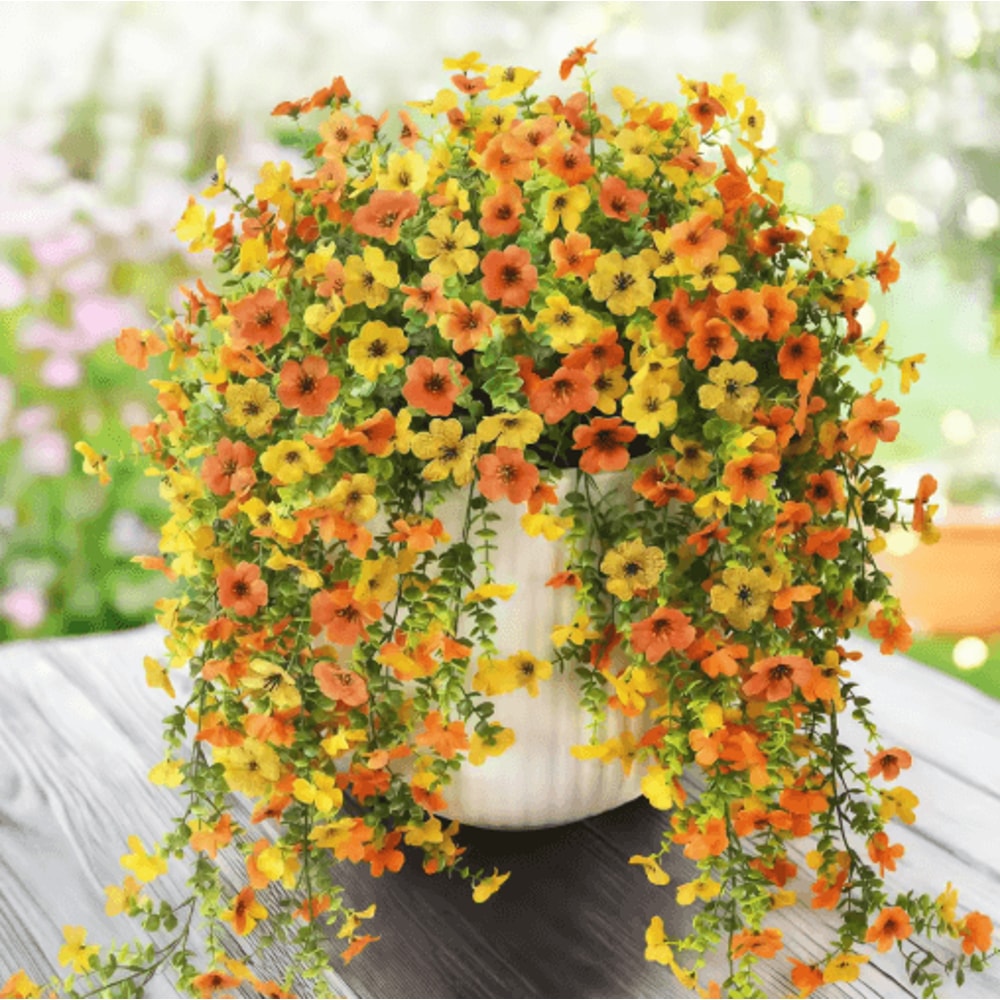 Ever Vine Artificial Eucalyptus And Morning Glory Vines Hanging Greenery Decor For Home And Garden 1