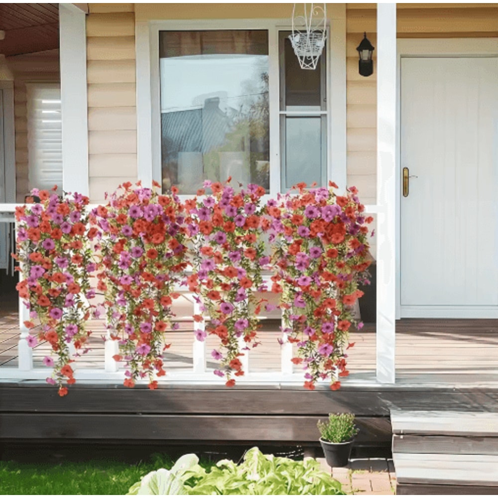 Ever Vine Artificial Eucalyptus And Morning Glory Vines Hanging Greenery Decor For Home And Garden 4