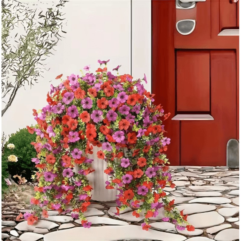 Ever Vine Artificial Eucalyptus And Morning Glory Vines Hanging Greenery Decor For Home And Garden 5