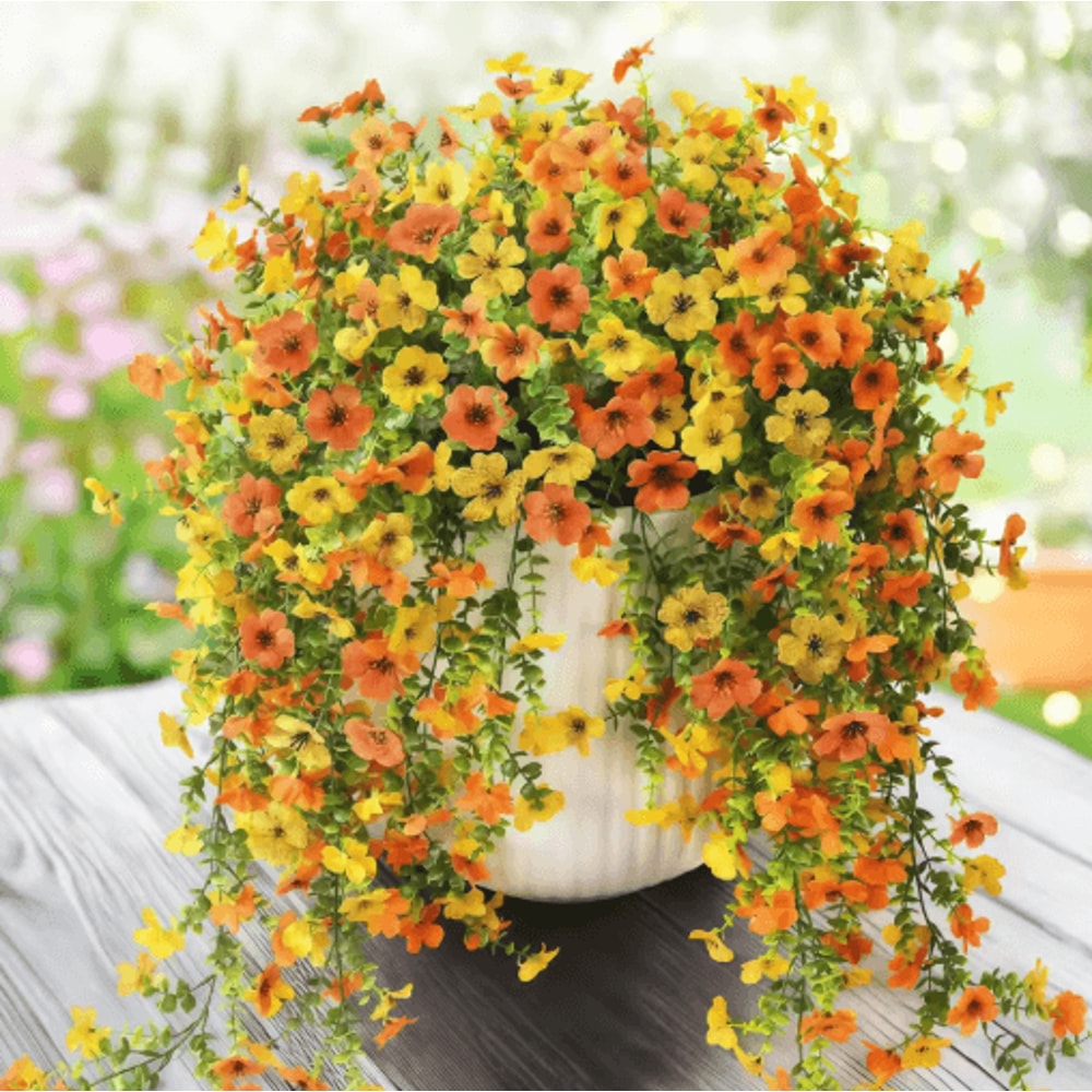 Ever Vine Artificial Eucalyptus And Morning Glory Vines Hanging Greenery Decor For Home And Garden 6